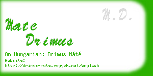 mate drimus business card